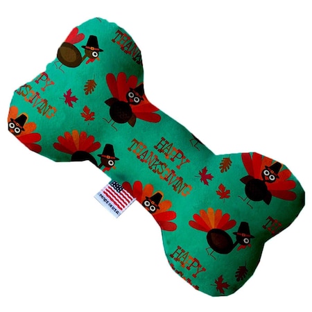 Mirage Pet Products Happy Thanksgiving 10 in. Stuffing Free Bone Dog Toy 1345-SFTYBN10